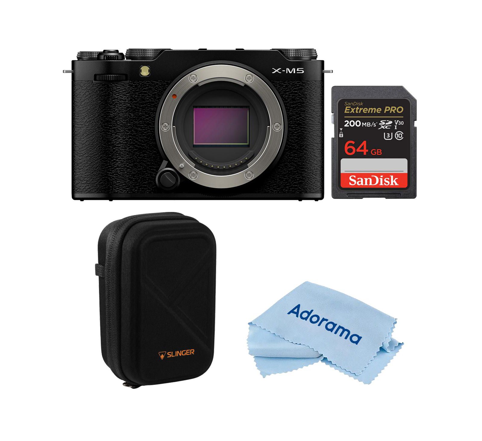 Fujifilm X-M5 Mirrorless Camera, Black, Bundle with Included Value