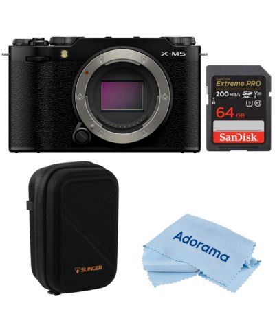 Fujifilm X-M5 Mirrorless Camera, Black, Bundle with Included Value