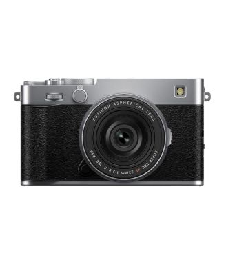 Беззеркальная камера Fujifilm X-E5 с объективом XF 23mm f/2.8 R WR, серебристая