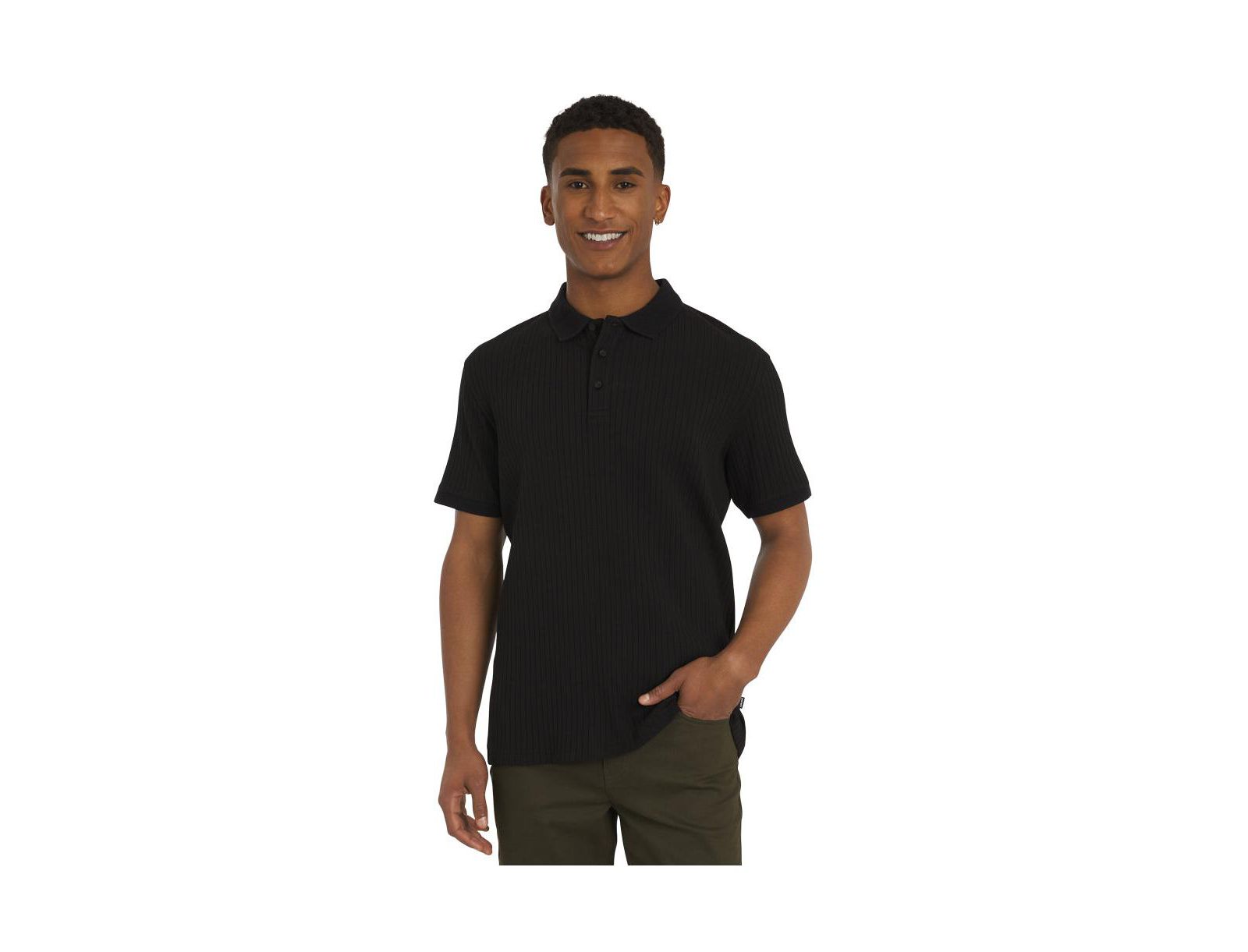 DKNY Men's Perry Cotton Rib Knit Polo