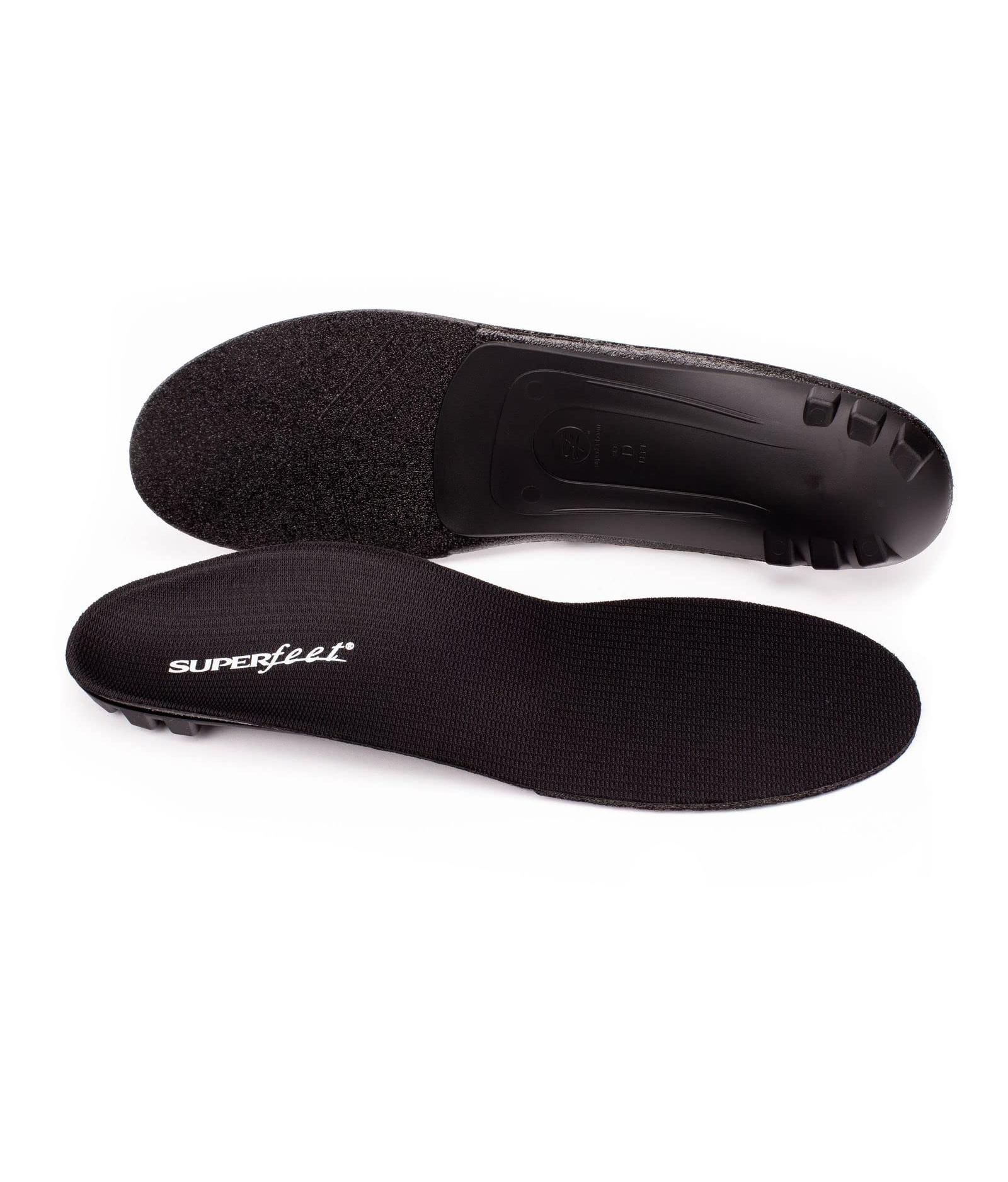 Superfeet Men's All-Purpose Support Low Arch Insoles (Black) - Trim-To-Fit Orthotic Inserts - Professional Grade - 7.5-9 Men / 8.5-10 Women