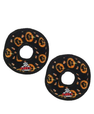 Tuffy Holiday Jr Ring тыква, набор из 2 штук, прочная плюшевая пищащая игрушка для собак