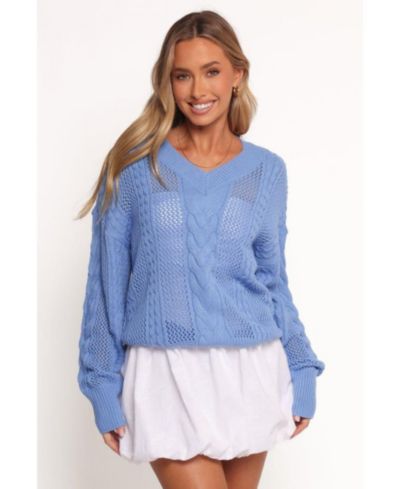 Petal and Pup Women's Janie Knit Sweater - Blue