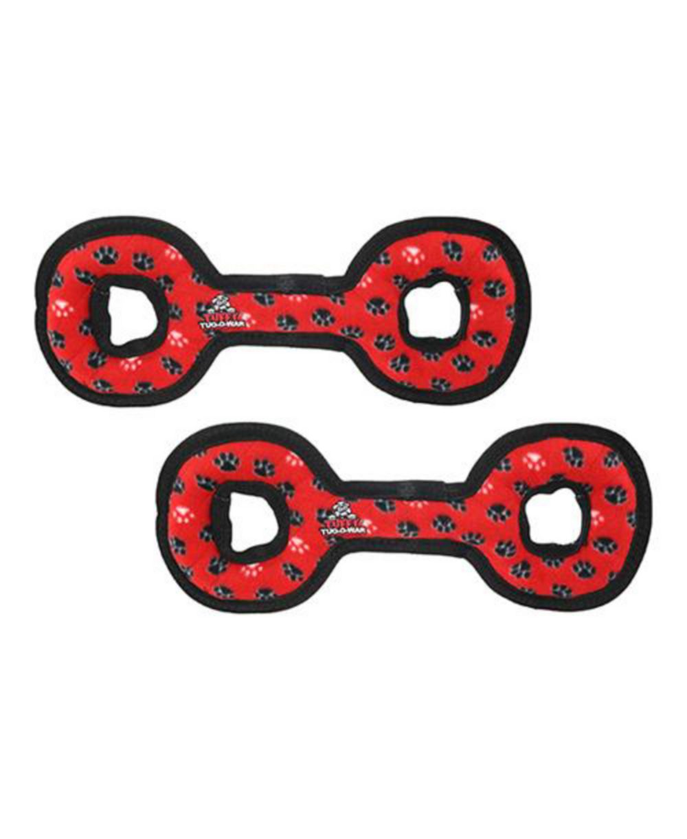 Набор из 2 игрушек для собак Tuffy Tug-O-War Red Paw, прочная мягкая пищалка