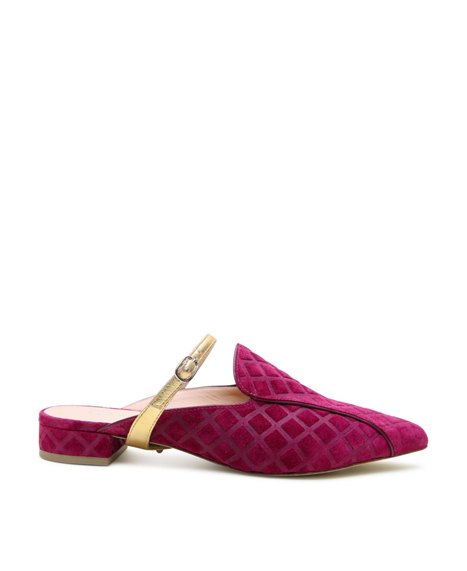 Alterre Women's Burgundy Suede Twiggy Customizable Loafer Slide