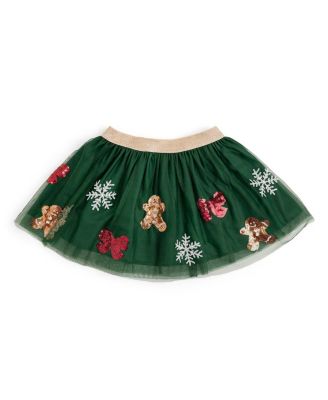 Sweet Wink Baby Girls Gingerbread Joy Sequin Christmas Tutu Skirt