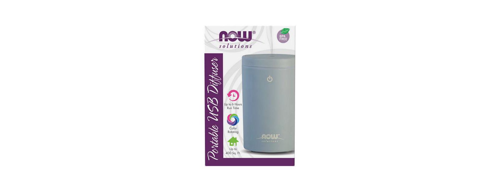 Ультразвуковой диффузор для масел NOW Foods, портативный, USB, 1 шт.