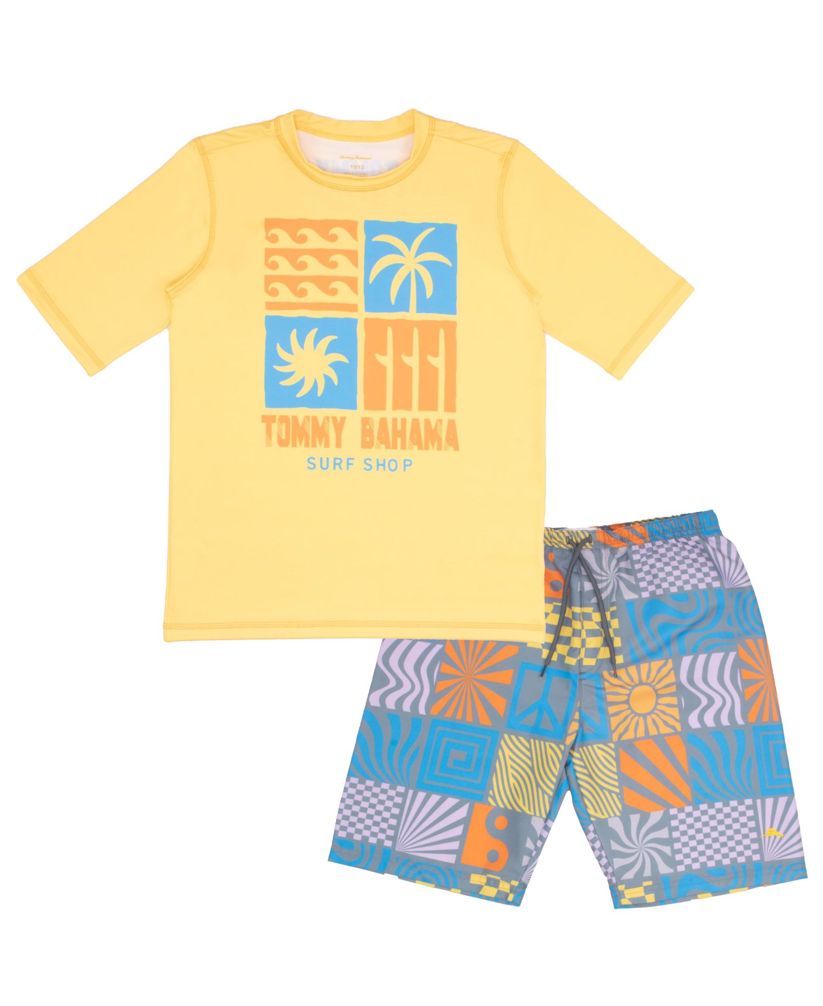 Детский комплект плавательной одежды Tommy Bahama: рашгард и плавательные шорты, 2 шт