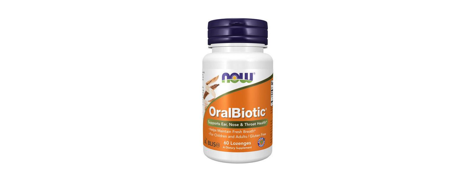 Пастилки OralBiotic Blis K12 от NOW Foods, 60 шт