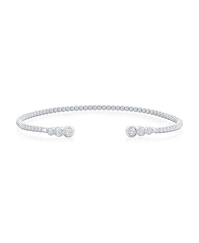Браслет Sterling с круглыми бусинами CZ