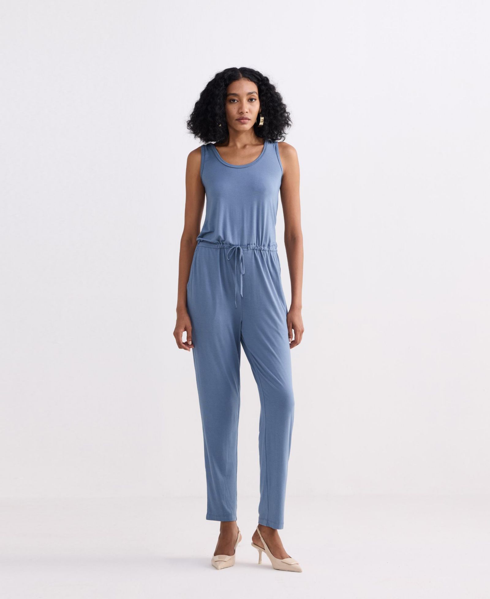 Reistor Women's Relaxed Drawstring Jumpsuit