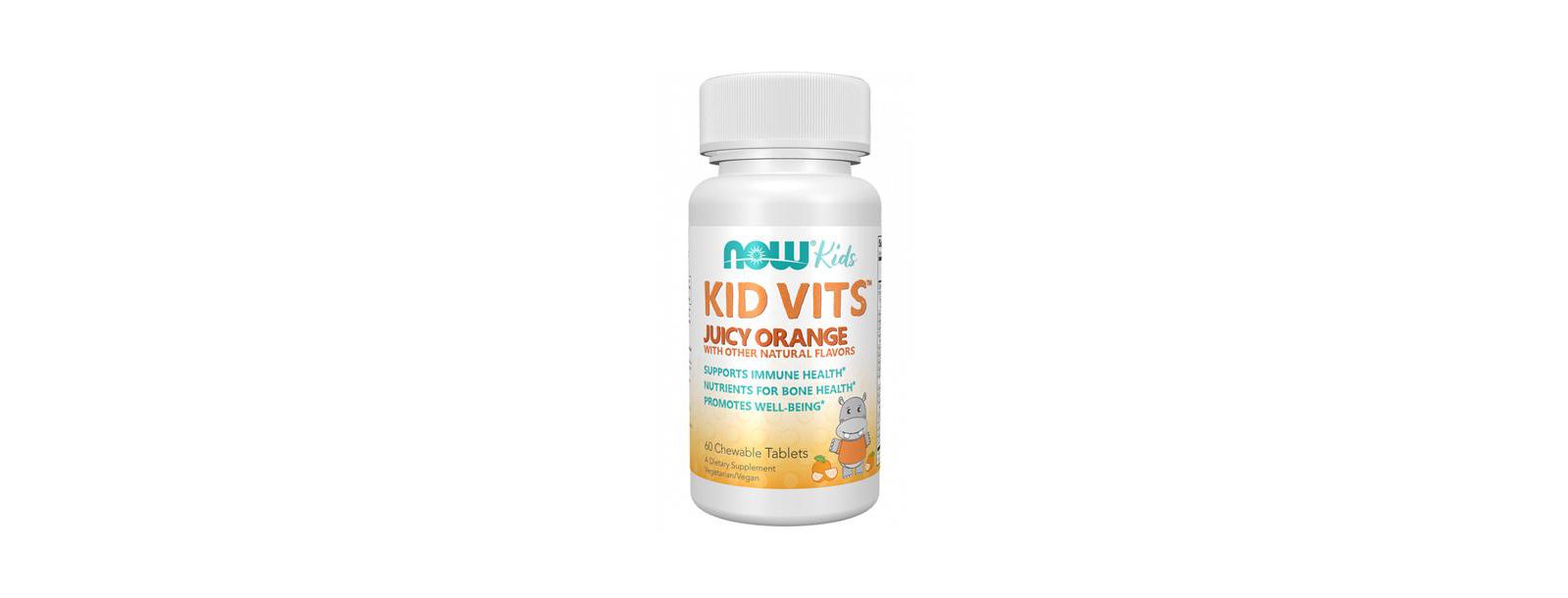 NOW Foods детские витамины Juicy Orange жевательные таблетки, 60 пастилок