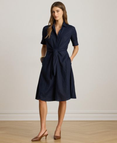 Lauren Ralph Lauren Женское платье-рубашка из льна