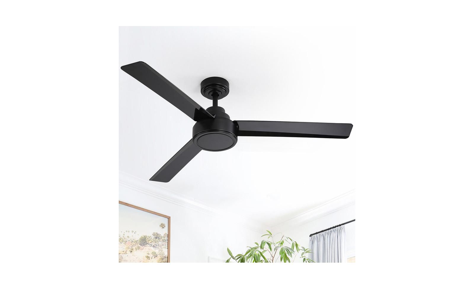 Sofucor потолочный вентилятор 52-inch Modern Black, 3-Blade, с пультом управления
