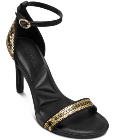 KARL LAGERFELD PARIS Женские Kenz Logo Sequin Dress Sandals