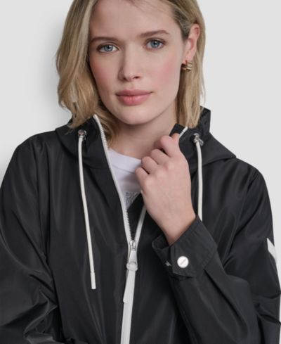 DKNY Женский Sporty Anorak Hooded Raincoat