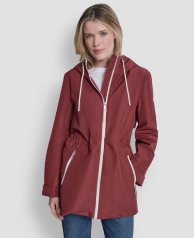 DKNY Женский Sporty Anorak Hooded Raincoat
