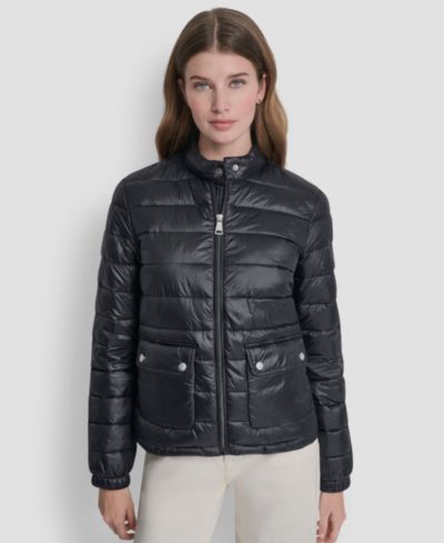 Женское укороченное пальто DKNY Moto Collar