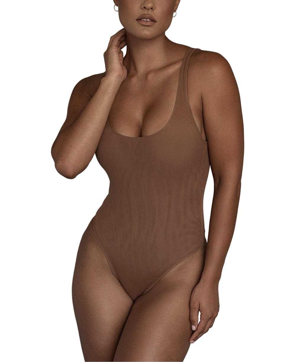 JLUXLABEL Женский Mesh Essentials Tank Bodysuit Undergarment