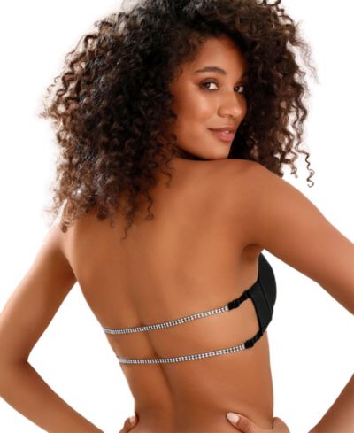 LASCANA Women's Rhinestone Removable Pads Push-Up Padded Push-Up Bra