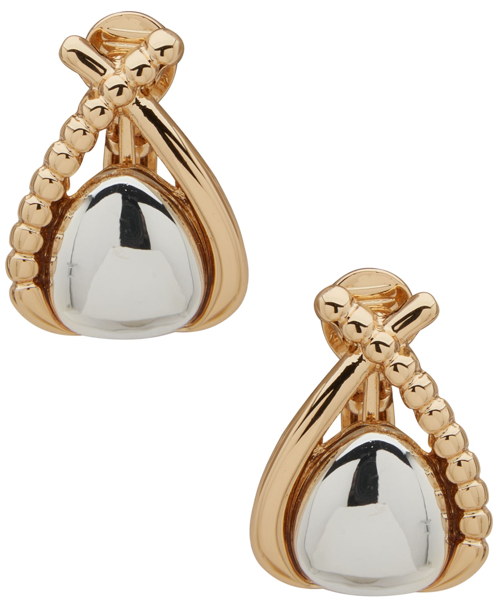 Anne Klein двухцветные объемные пусеты-кнопки