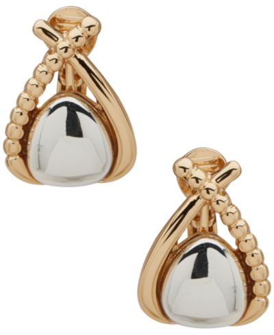 Anne Klein двухцветные объемные пусеты-кнопки