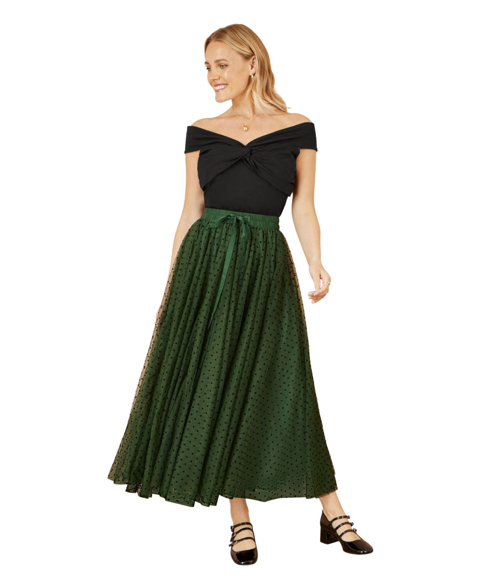 Yumi Women's Mesh Tulle Skirt