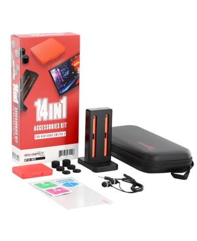 Gamefitz 14-in-1 Wired Glass Screen Protector Accessories Kit for Nintendo Switch 2