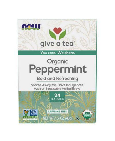 NOW Foods Peppermint Tea, 24 Bags