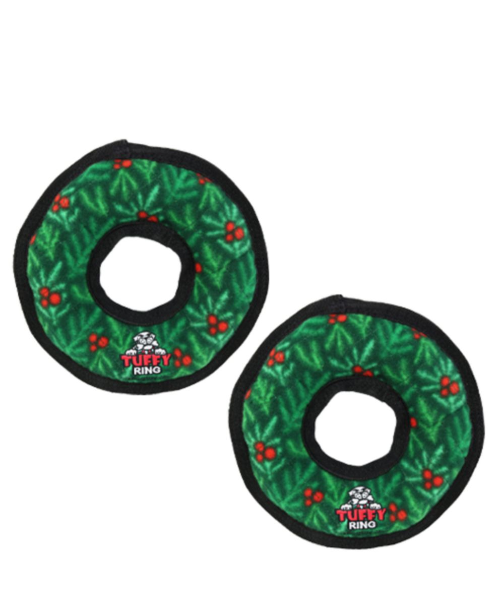 Игрушка для собак Tuffy Medium Ring Wreath 2 Pack, Plush Squeaky