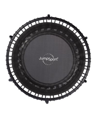 JumpSport 350 Indoor Lightweight 39" Fitness Trampoline, Black with White Frame