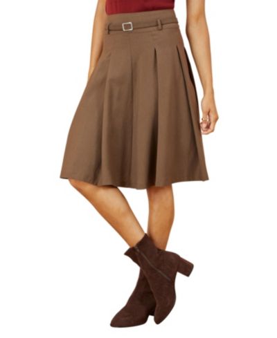 Yumi Women's Pleated Midi Skirt