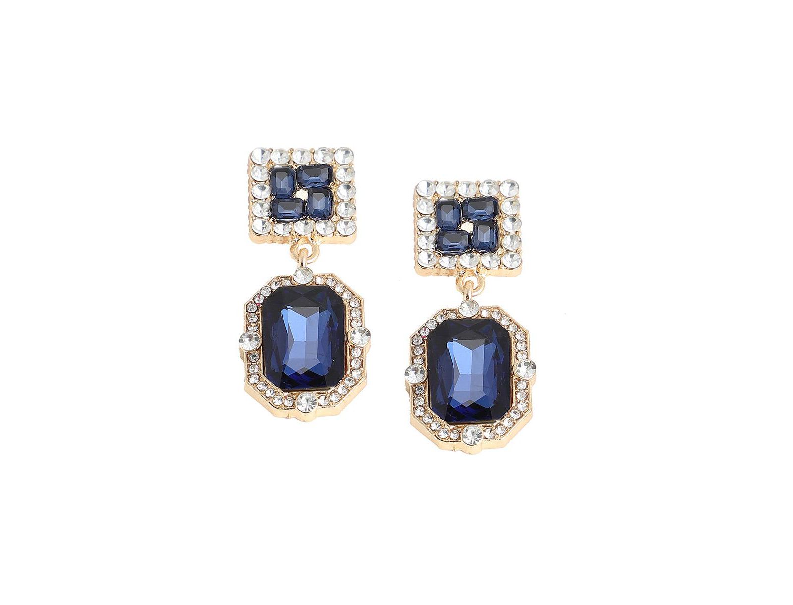 Женские серьги SOHI Blue Crystal Drop