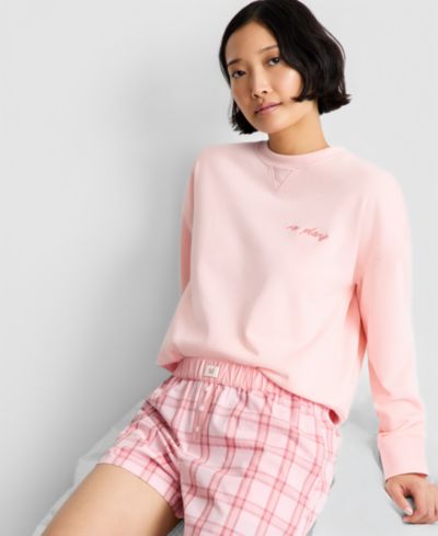 State of Day Women's French Terry Graphic Crewneck Sweatshirt, Macy's Exclusive