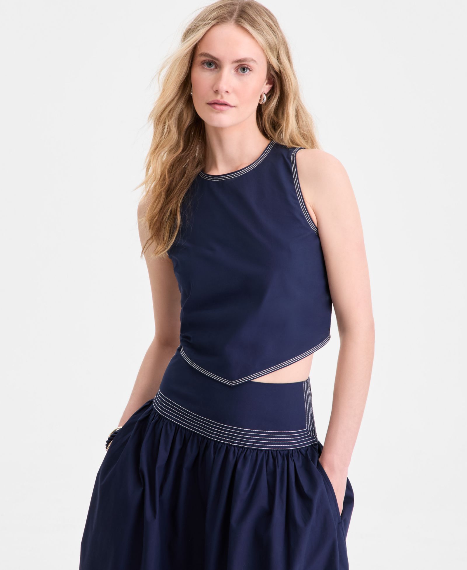 Женский топ On 34th Poplin Tie-Back Tank