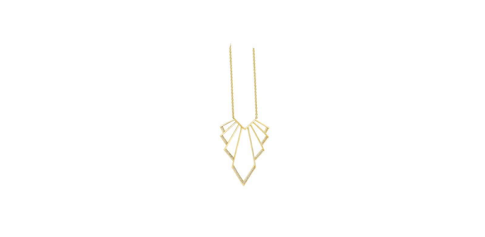 Chrysler Art Deco Pendant In Vermeil