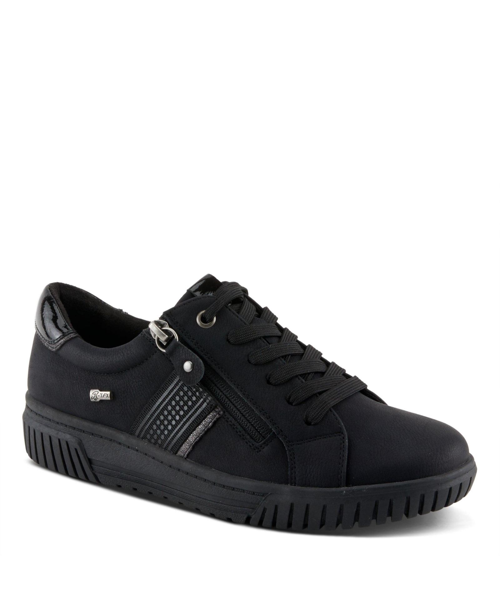 Spring Step Women's Jamia Sneakers - Dual Closure with Laces and Zipper - Plush Textile Lining, Shock Absorbing, Water Resistant Synthetic Upper