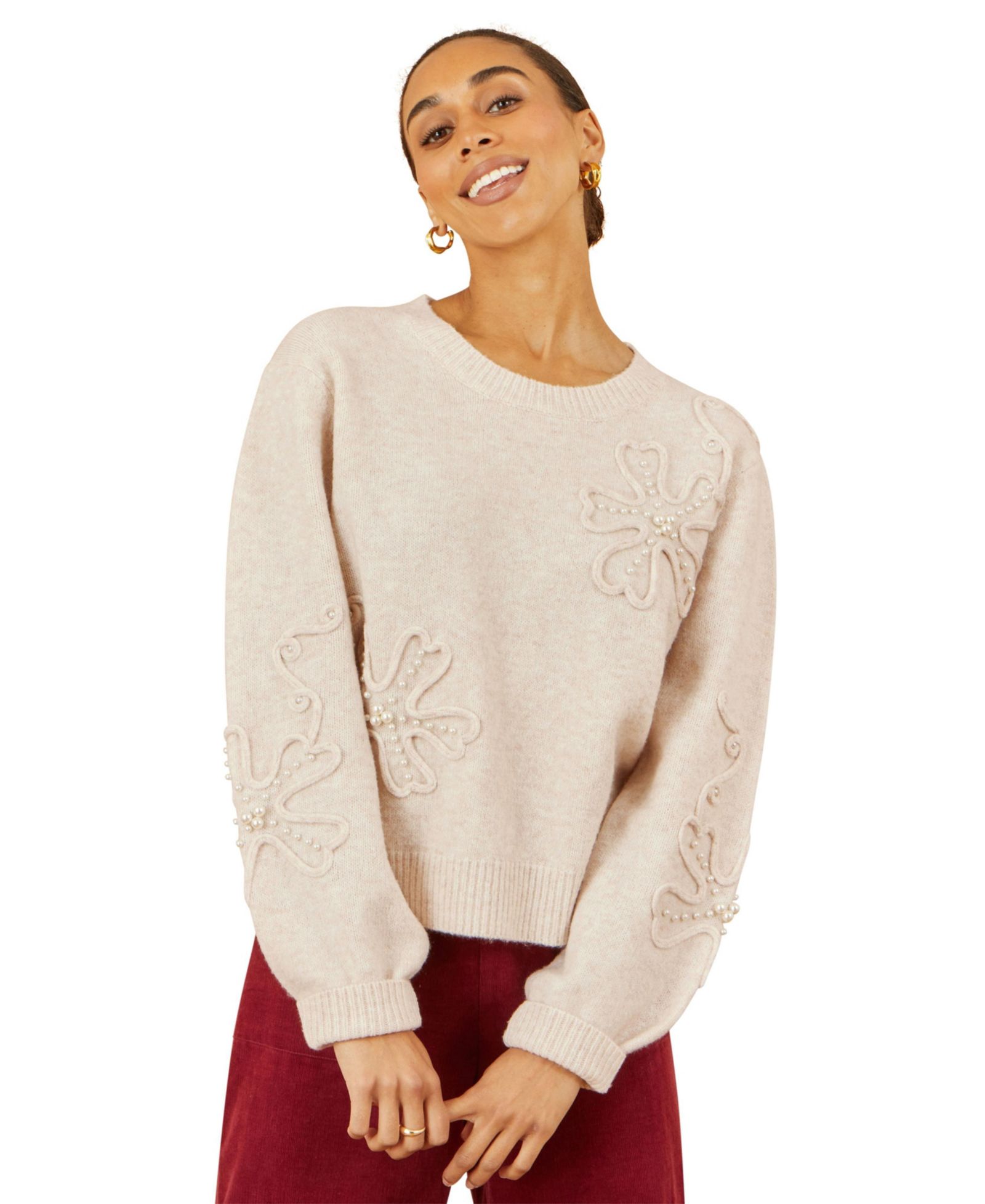 Свитер Yumi Women's Floral Applique