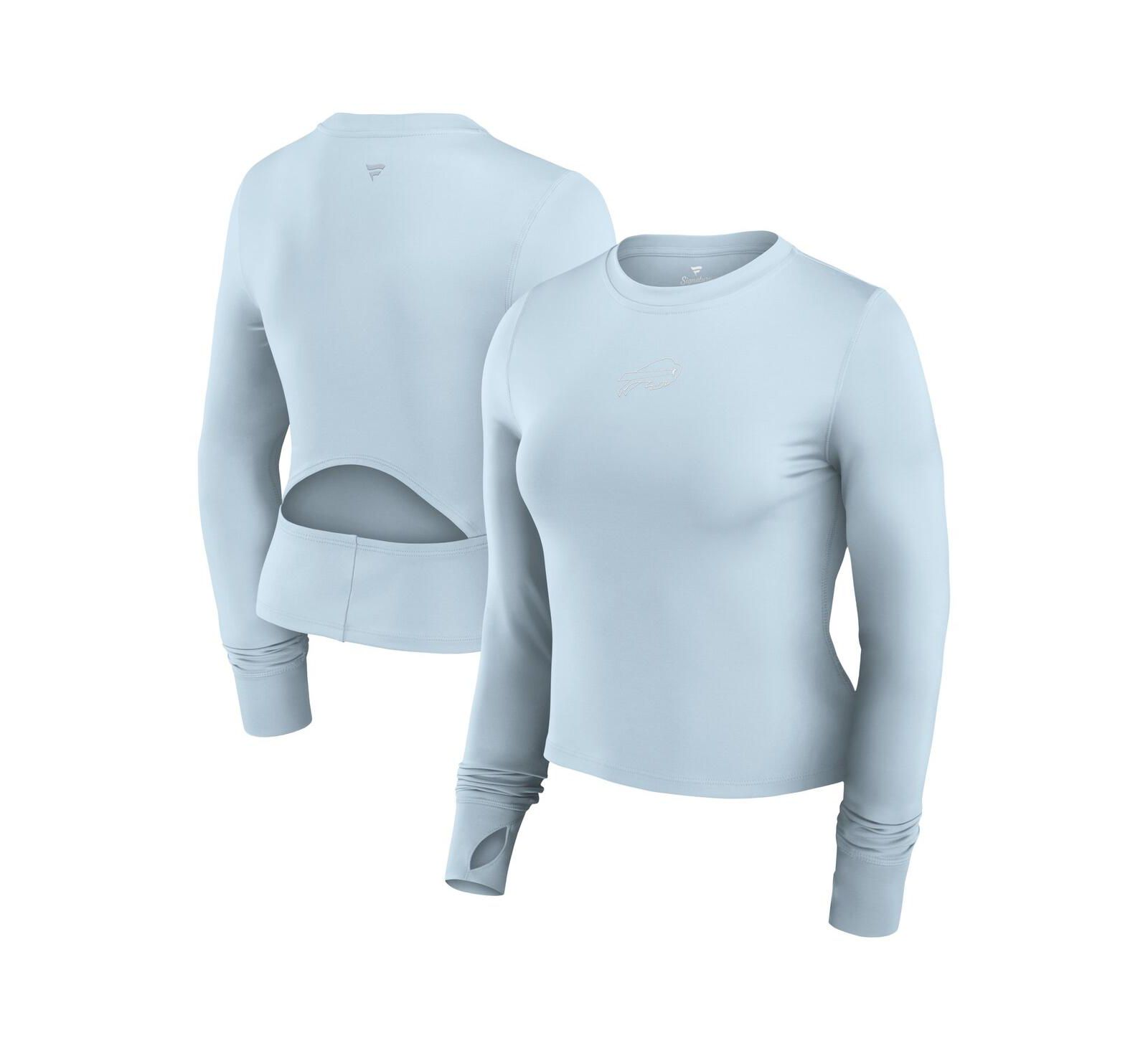 Женский спортивный лонгслив Fanatics Light Blue Buffalo Bills Studio Fitted