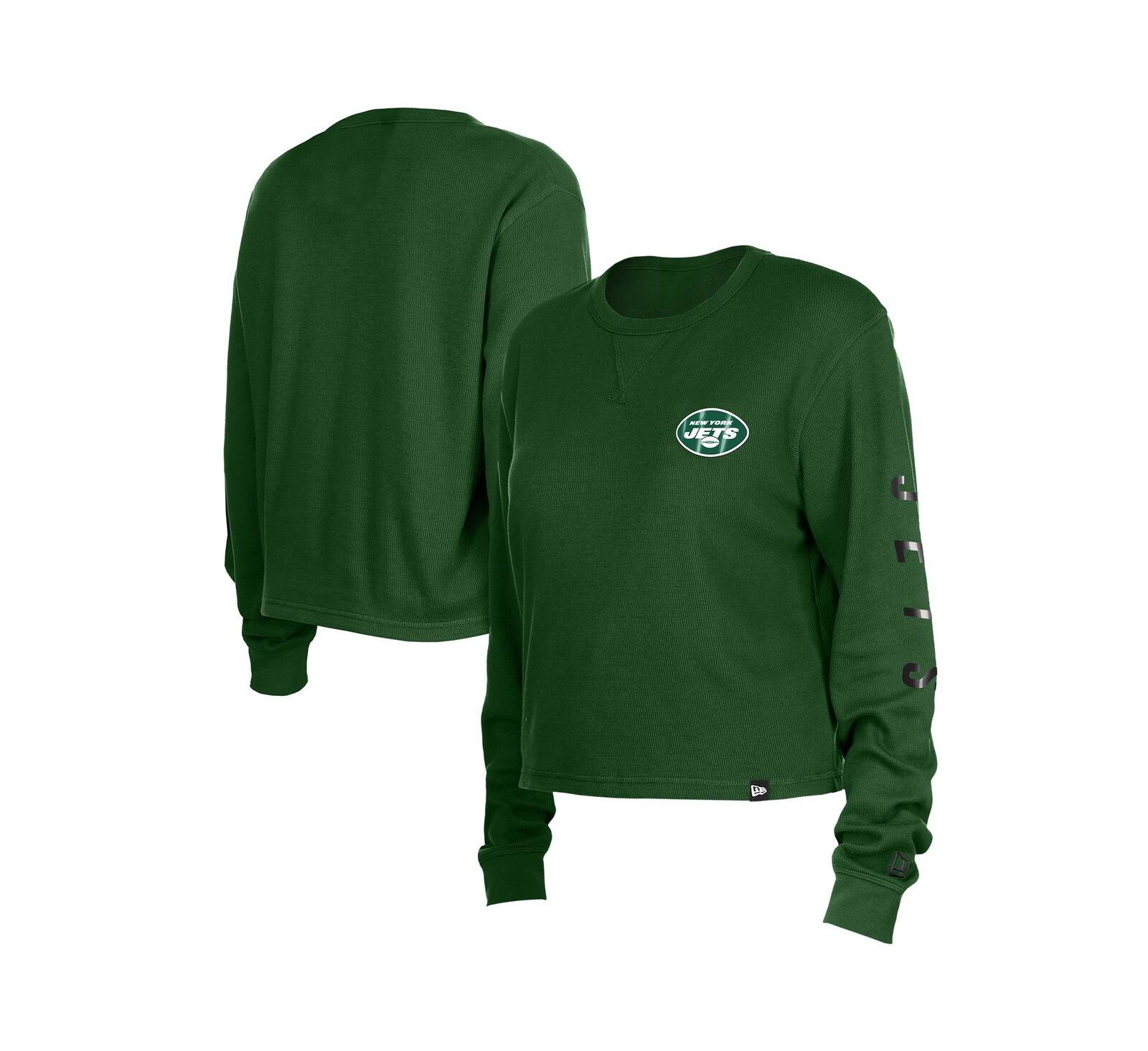 New Era Women's Green New York Jets Sport Night Thermal Long Sleeve T-Shirt