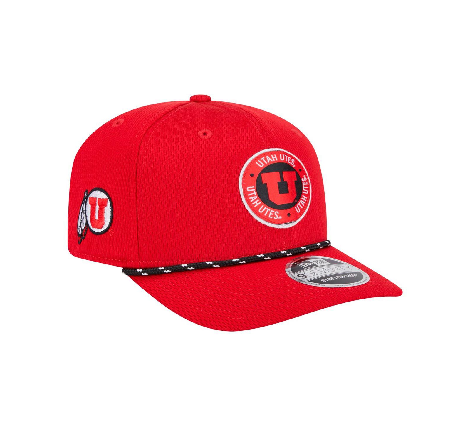 New Era Мужская кепка Utah Utes Red 9SEVENTY Rope Stretch-Snap