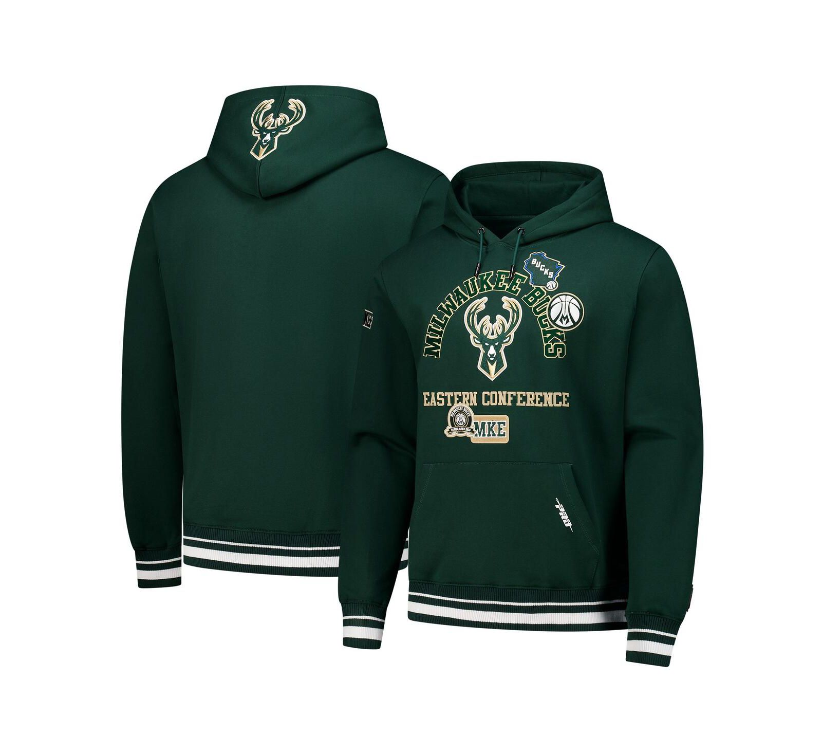 Мужское худи Pro Standard Hunter Green Milwaukee Bucks Area Code Pullover Hoodie