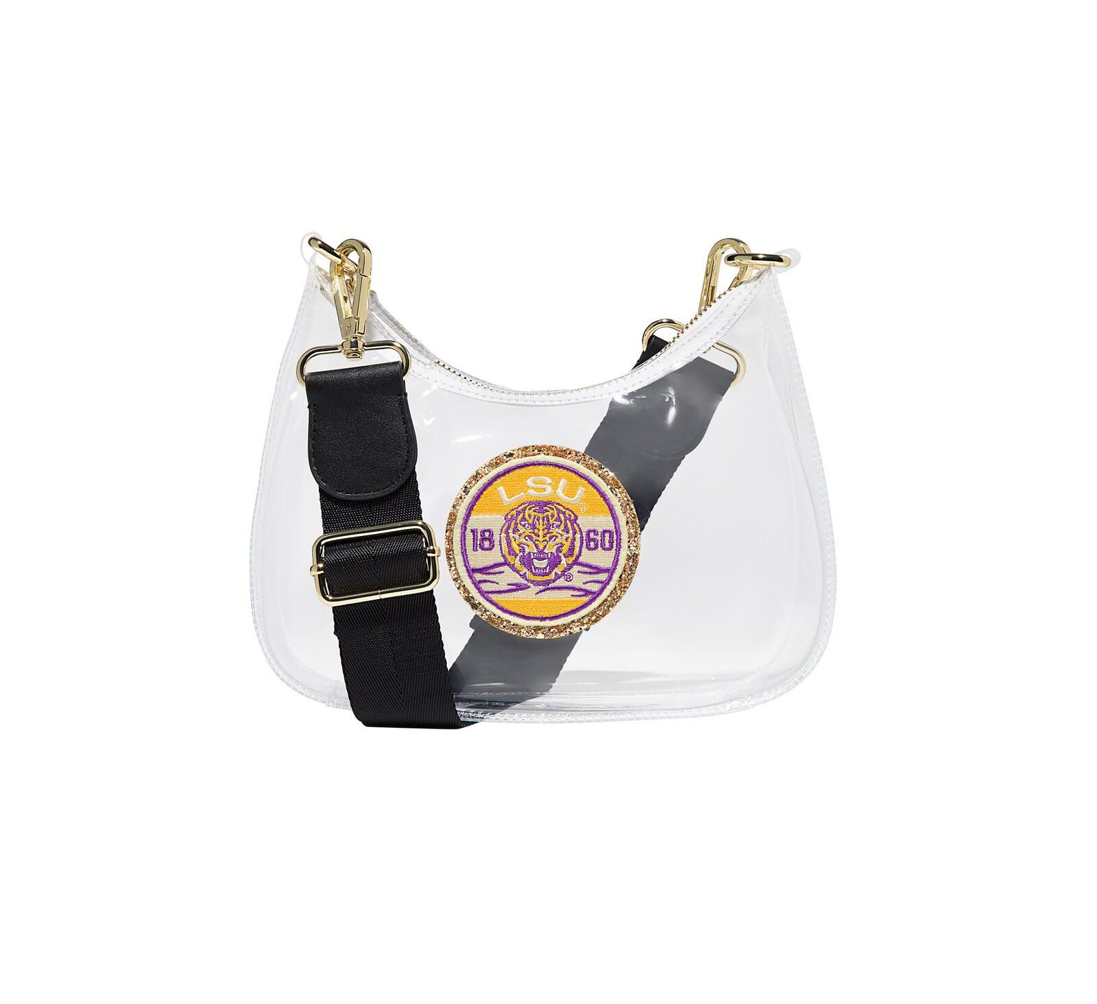 Сумка через плечо Stoney Clover Lane LSU Tigers Clear Curved Crossbody