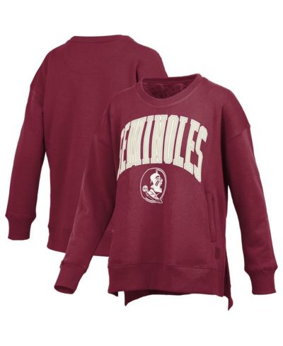 Pressbox Women's Garnet Florida State Seminoles Pocketed Arch Pullover Sweatshirt