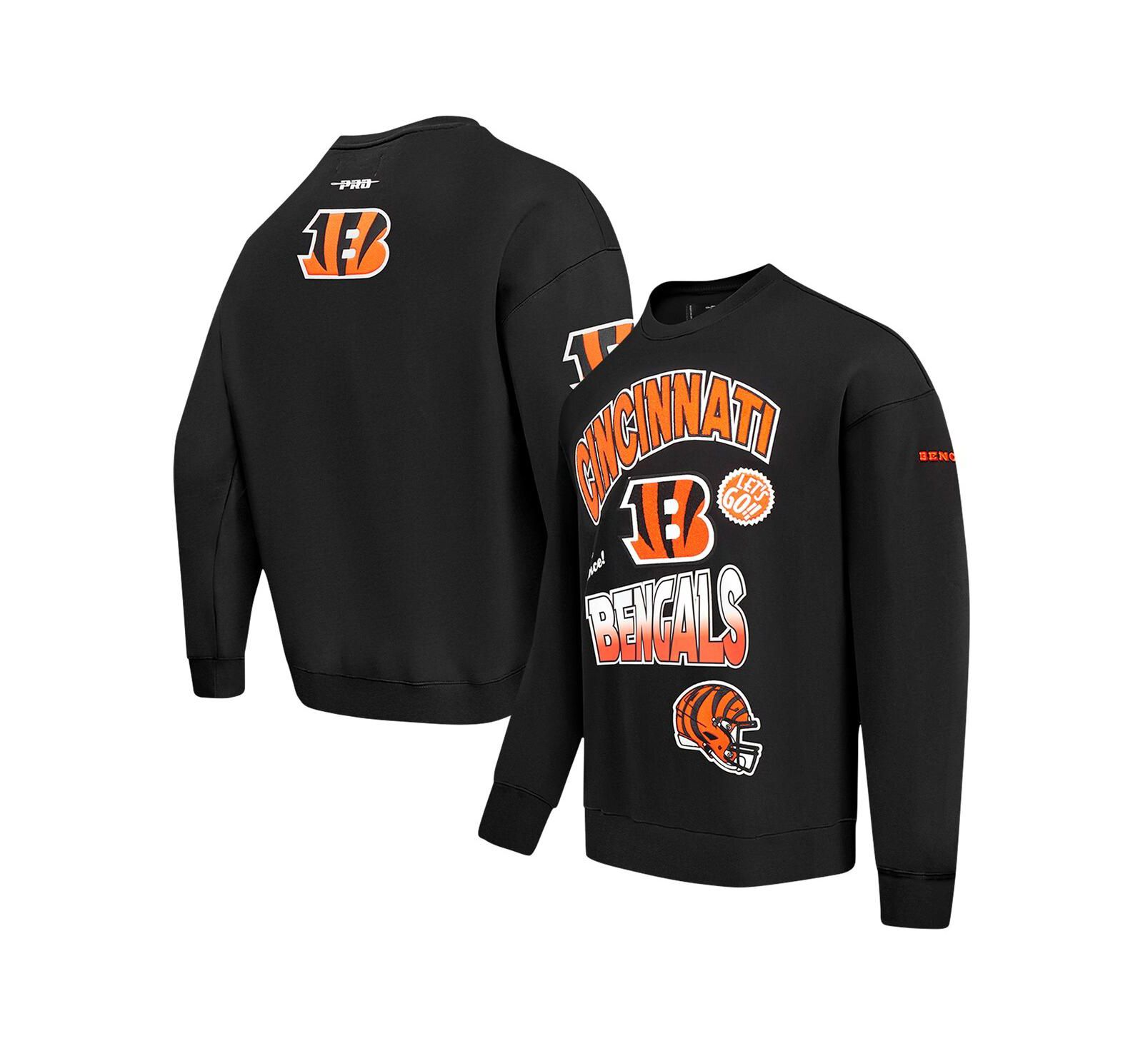 Мужской свитшот Pro Standard Cincinnati Bengals с заниженной линией плеча