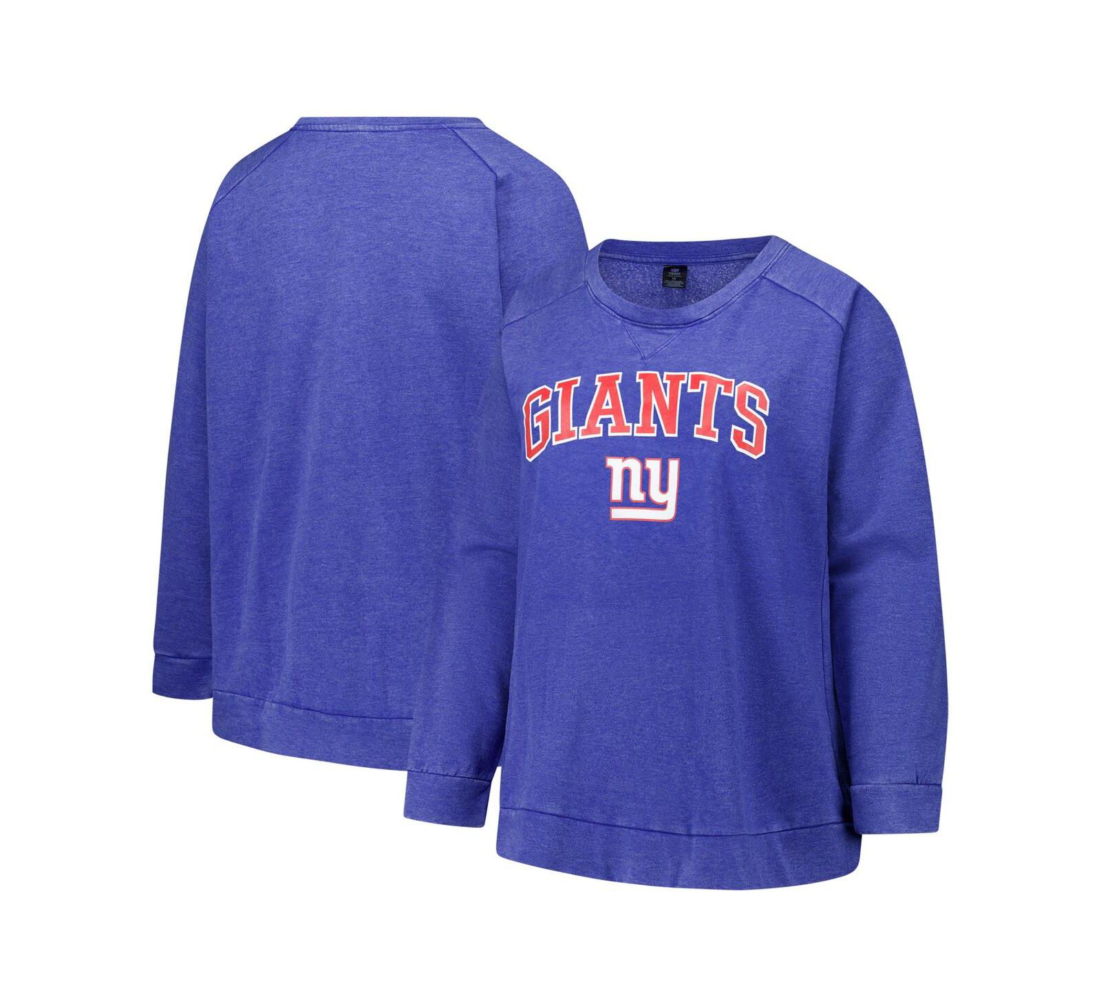 Женское свитшот Profile New York Giants Plus Size Acid Wash Raglan