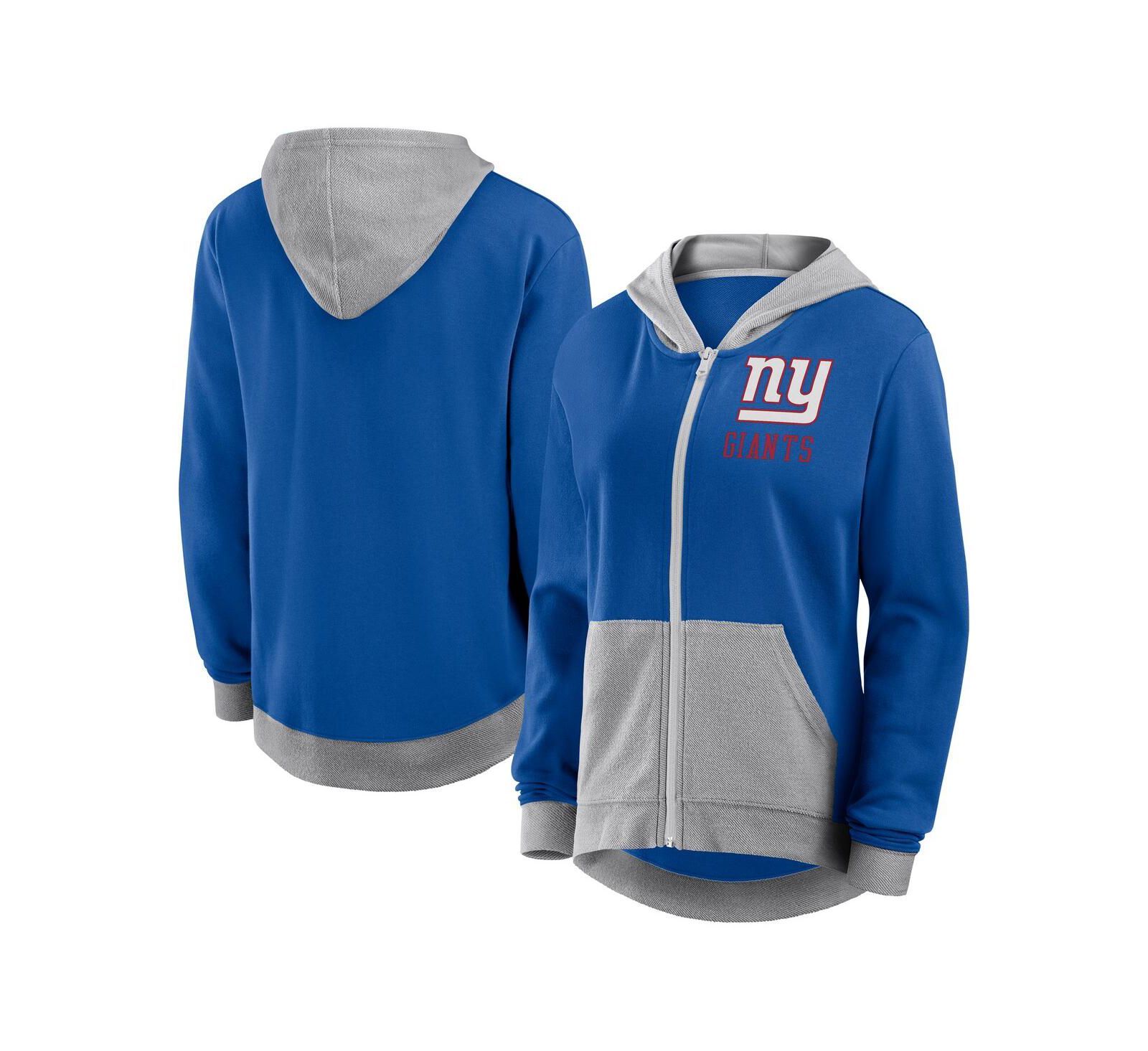 Женское худи Fanatics Royal New York Giants Hit It Full-Zip