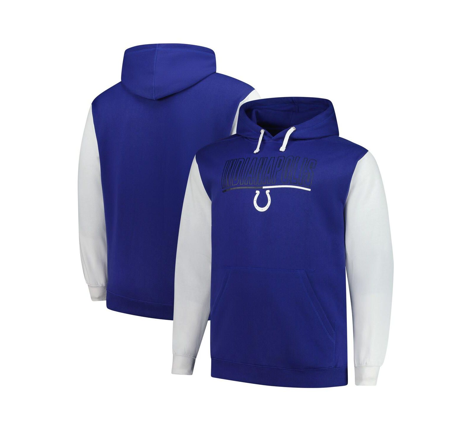 Fanatics Men's Royal Indianapolis Colts Big & Tall Outline Pullover Hoodie