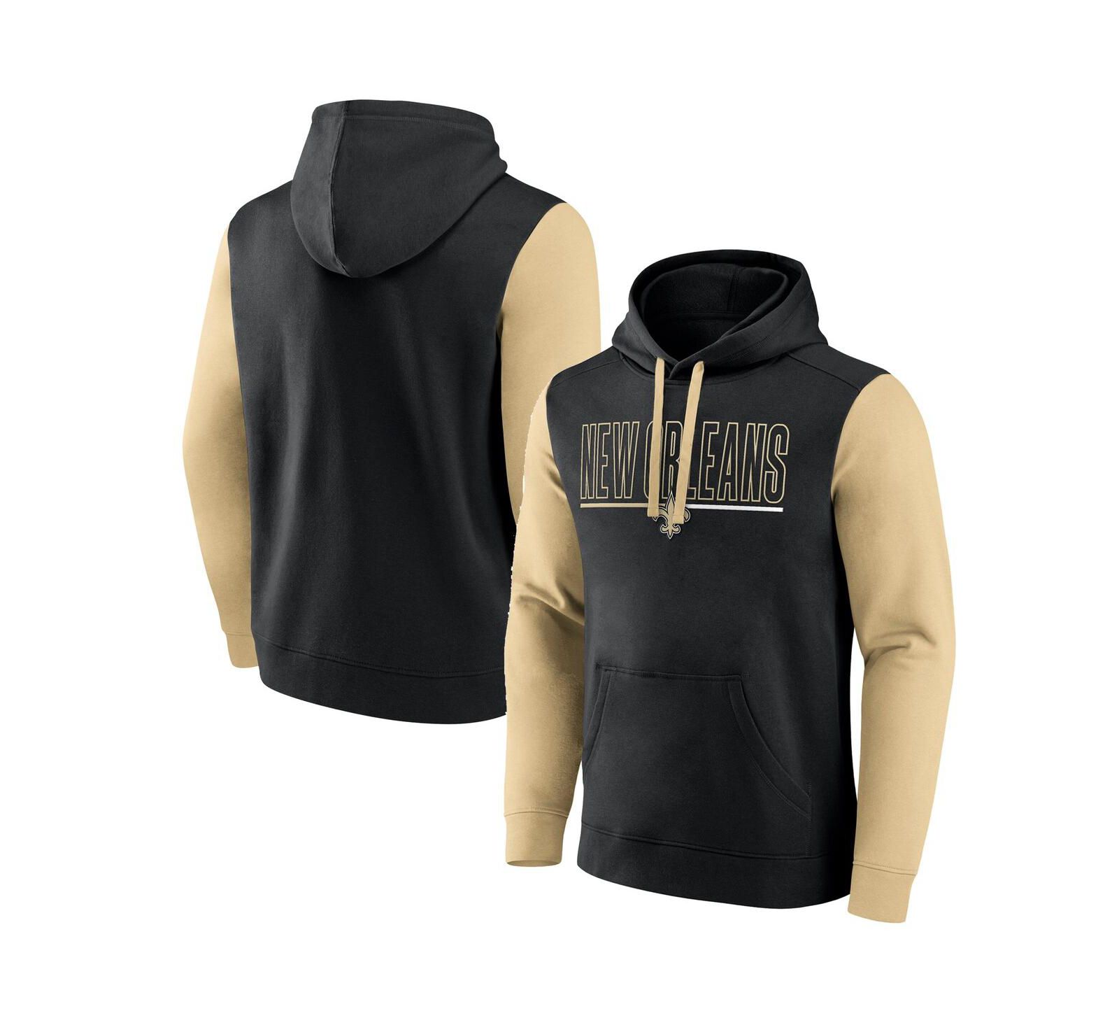 Мужское худи Fanatics New Orleans Saints Big & Tall Outline Pullover, черное