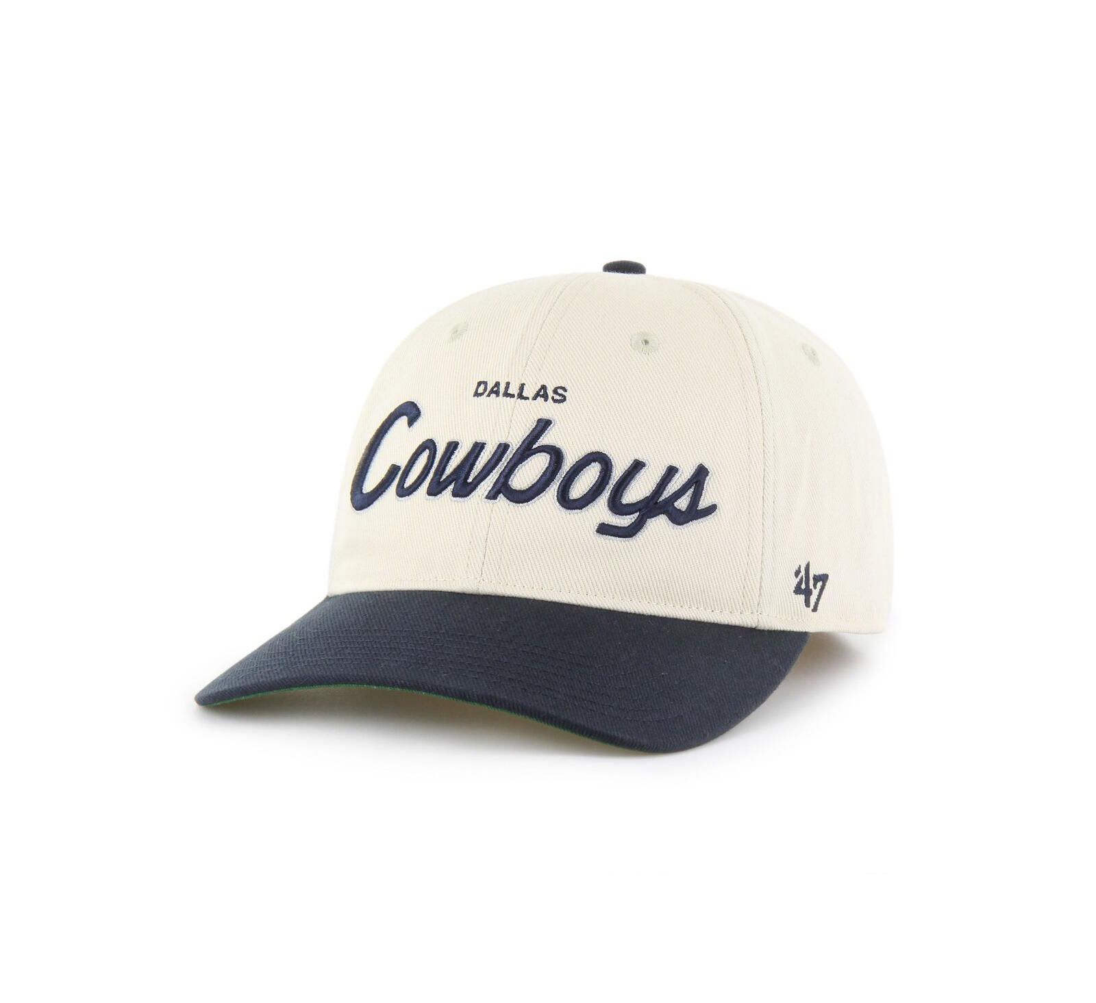 Мужская кепка '47 Brand Cream/Navy Dallas Cowboys Crosstown Franchise Two-Tone Relaxed Flex Hat